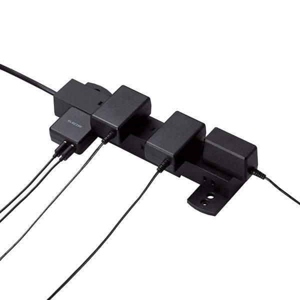 ELECOM T-KF04-21030BK 回転機能タップ/雷サージ付/ホコリシャッター付/上面5個口/側面5個口/計10個口/3.0m/ブラック |  ノジマオンライン