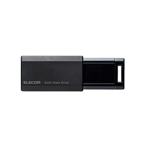 ELECOM 外付けSSD/ノック式/USB3.2(Gen1)対応/1TB/ブラック ESD