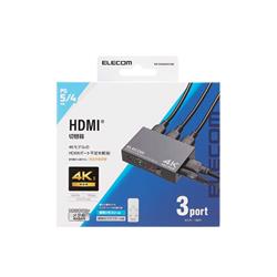 すぐったレディース福袋 ELECOM HDMI切替器/ゲーム用/4K60P対応/3入力1出力 GM-DHSW4KP31BK - 音響機器