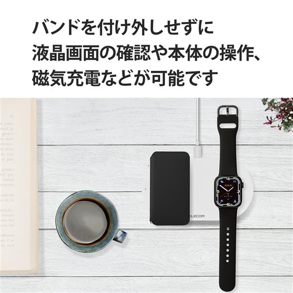 ELECOM Apple Watch用 シリコンバンド ブラック (41/40/38mm) AW 