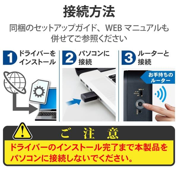 ELECOM WiFi 無線LAN 子機 867Mbps + 300Mbps Wi-Fi 5 11ac n a g b