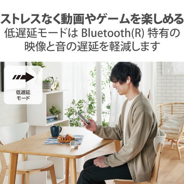 ELECOM LBT-TWS13WH イヤホン【ワイヤレス(左右分離)/Bluetooth/無線