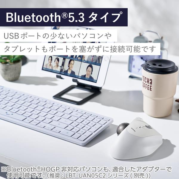 ELECOM トラックボール マウス Bluetooth 5ボタン 人工ルビーユニット