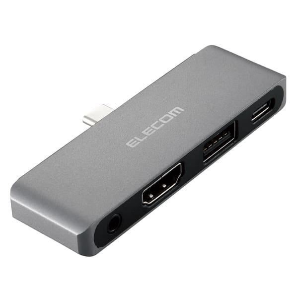 ELECOM ドッキングステーション TypeCハブ 4-in-1 PD 55W出力 USB-C×1