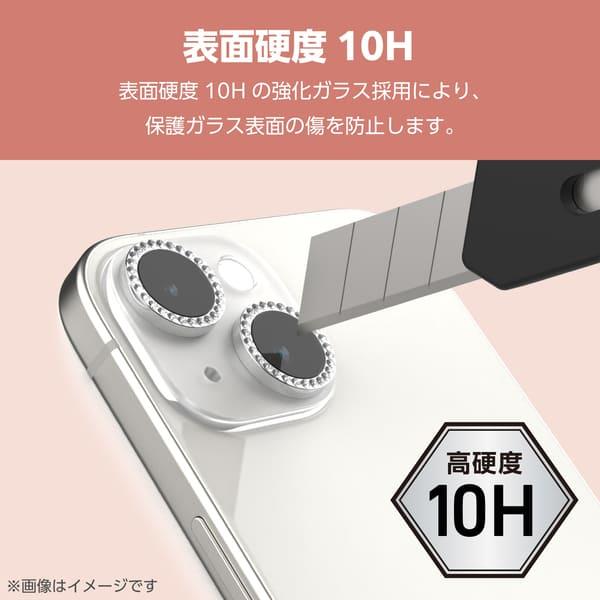 ELECOM iPhone15/15Plus カメラフィルム ガラス 高透明 表面硬度10H
