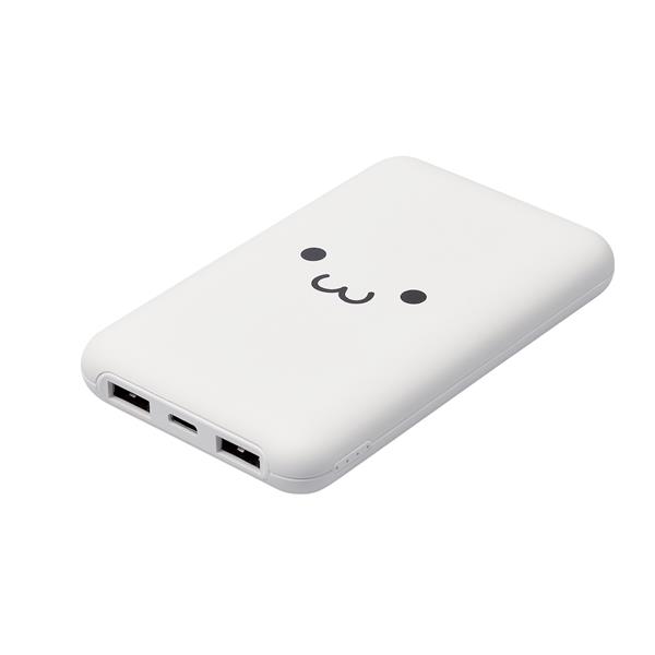 ELECOM DE-C44-10000WF モバイルバッテリー 10000mAh 大容量 軽量 小型 PD 最大20W しろちゃん | ノジマオンライン