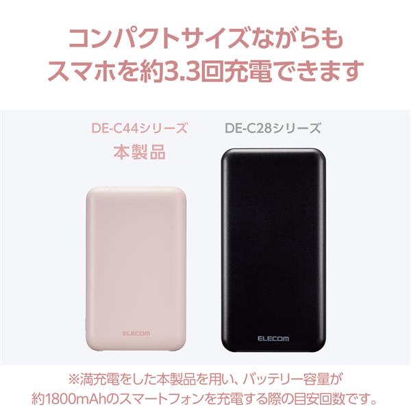 ELECOM DC-CSI-10000W モバイルバッテリー 15W 4つ ELECOM エレコム モバイルバッテリー 超コンパクト 10000mAh 3A