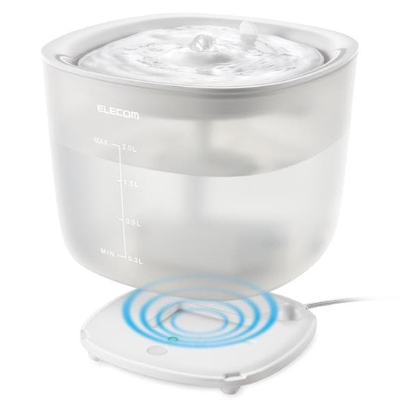 ELECOM 水飲み器 自動給水器 ホワイト PET-WD02WH | ノジマオンライン
