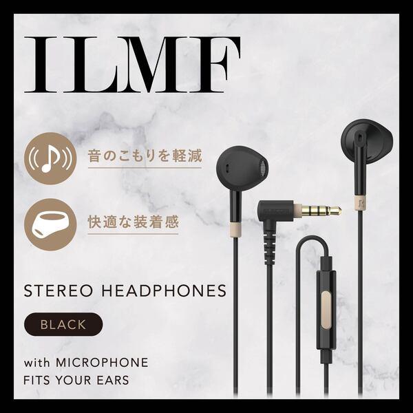 ELECOM イヤホン 有線 マイク付き φ3.5mm 4極 L型プラグ セミオープン
