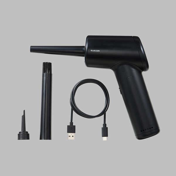 ELECOM エアダスター 電動 USB充電式 強力ブロワー 3段階風量