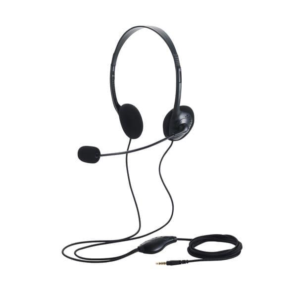 ELECOM ヘッドセット マイク付き ヘッドホン 有線 3.5mm 4極接続