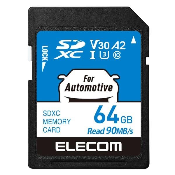 ELECOM SDカード SDXC 64GB Class10 UHS-I U3 V30 A2 読込最大90MB s