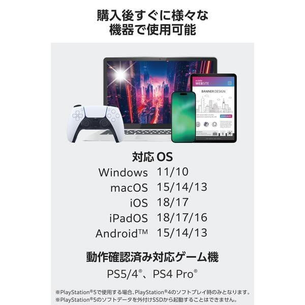 ELECOM SSD 外付け 250GB USB3.2 Gen2 読込最大1000MB 秒 ポータブル