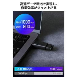 ELECOM SSD 外付け 1TB USB3.2 Gen2 読込最大1000MB 秒 ポータブルSSD