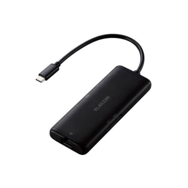 ELECOM USB Type-C ドッキングステーション 7-in-1 薄型 ハブ PD 85W