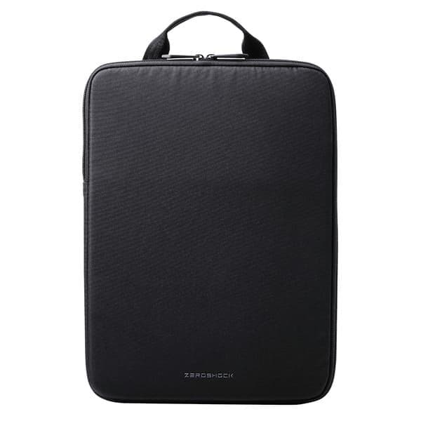 KU-UM×tomo バックZIPプルオーバー　ブラック ELECOM パソコンケース 14インチ ハンドル付 縦型 PCバッグ 衝撃吸収