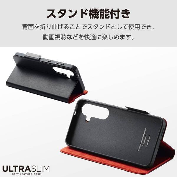 ELECOM Galaxy S25 SC-51F ケース レザー 手帳型 マグネット フラップ