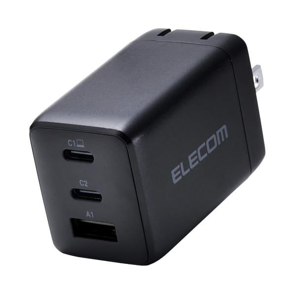 ELECOM 充電器 USB Type-C 高速充電 PD 67W / PPS対応 3ポート ( USB-C