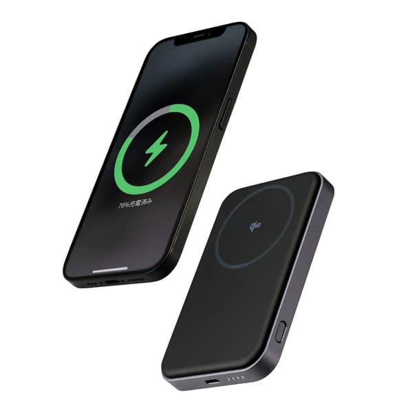 ELECOM マグネット式モバイルバッテリー 【Qi2ワイヤレス充電/USB充電