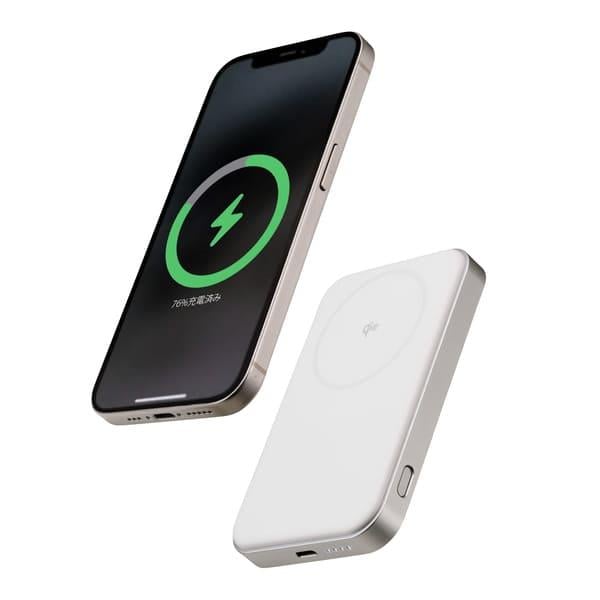 ELECOM マグネット式モバイルバッテリー 【Qi2ワイヤレス充電/USB充電
