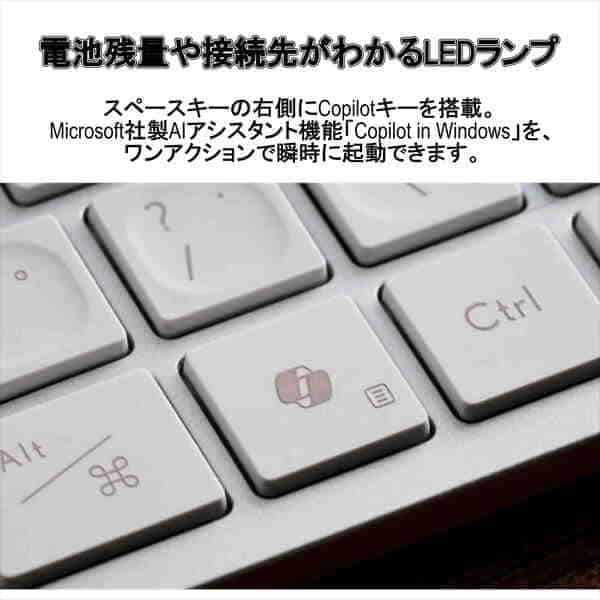ELECOM テンキーレス ワイヤレスキーボード Bluetooth & 無線2.4GHz両