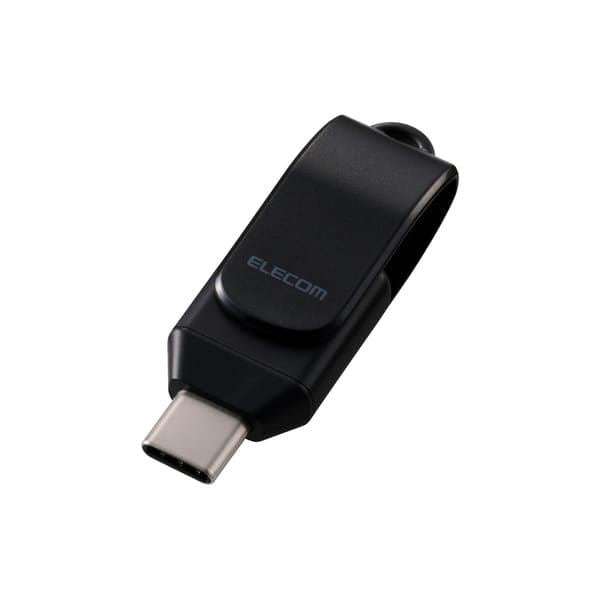 ELECOM USBメモリ 128GB USB Type-C 高速転送 回転式コネクタ