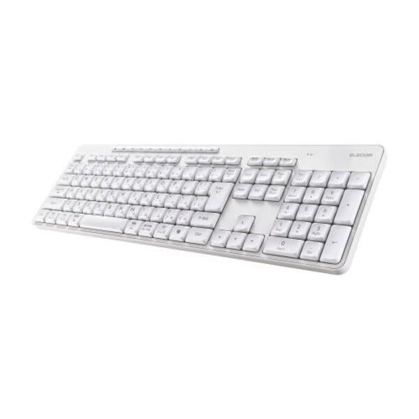 ELECOM ワイヤレスキーボード 静音 テンキー付き 2.4GHz無線 USB