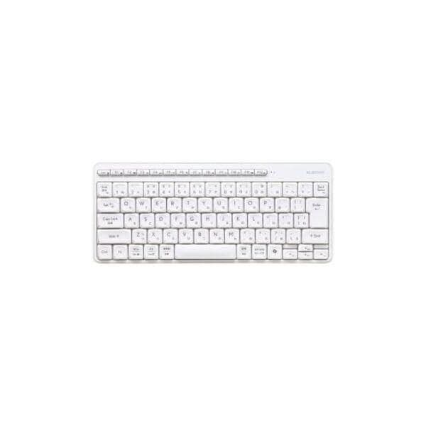 ホワイト ワイヤレスキーボード 日本語 Bluetooth薄型ミニキーボード パンタグラフ式 日本語配列84キー