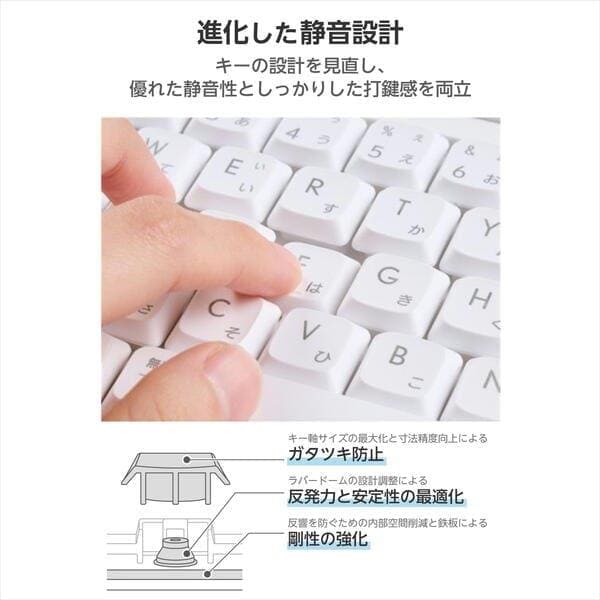 ホワイト ワイヤレスキーボード 日本語 NiZ 静電容量無接点方式 ワイヤレスキーボード ゲーミングキーボード