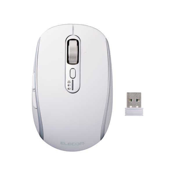 ELECOM ワイヤレスマウス Bluetooth 無線 2.4GHz 両対応 静音 充電式