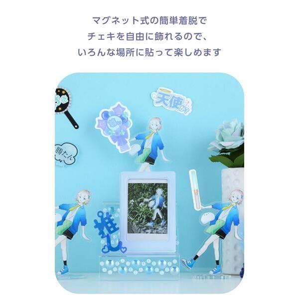 ELECOM instax(チェキ)mini film用 マグネットフォトフレーム ブルー