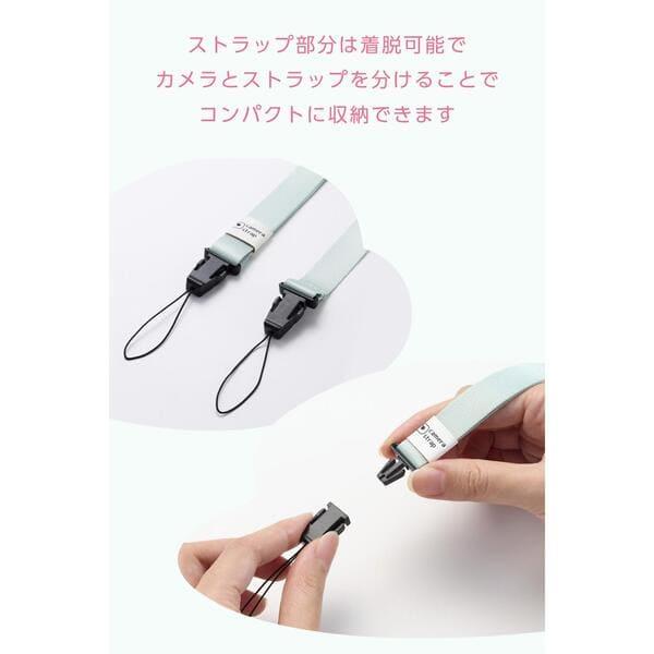 ELECOM instax(チェキ)miniシリーズ用 ネックストラップ グリーン IC