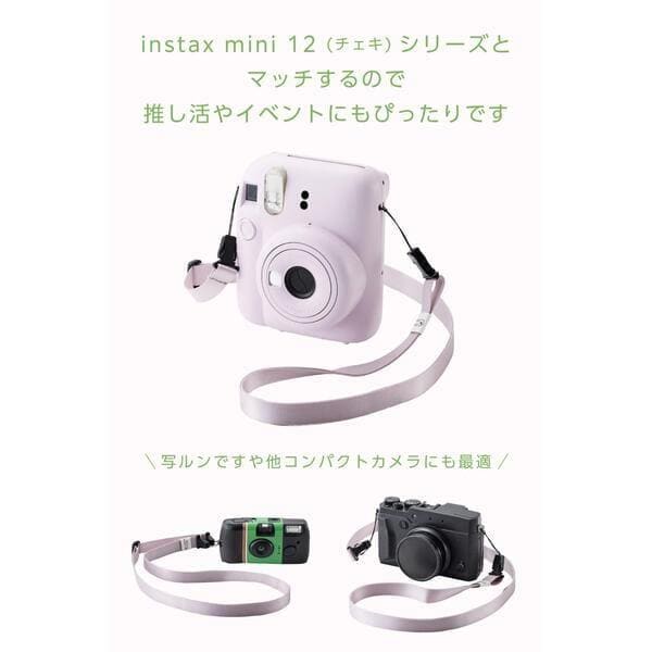 ELECOM instax(チェキ)miniシリーズ用 ネックストラップ ピンク IC