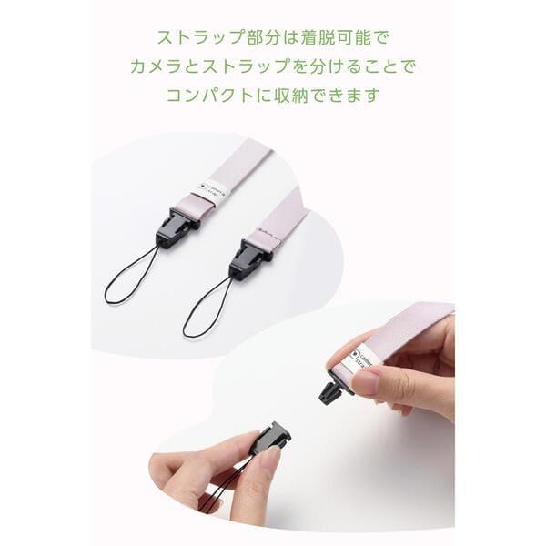 ELECOM instax(チェキ)miniシリーズ用 ネックストラップ ピンク IC