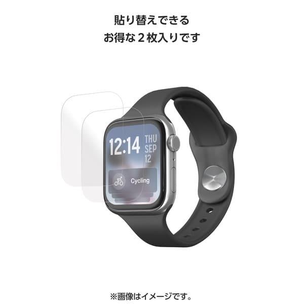 ELECOM アップルウォッチ 衝撃吸収 フィルム 2枚入 Series 11 10 [42mm
