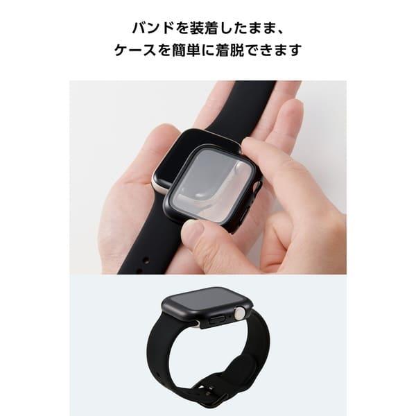 ELECOM アップルウォッチ カバー SE 第3世代 第2世代 [44mm] フル