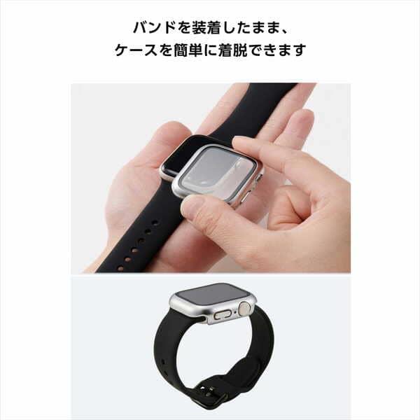 ELECOM アップルウォッチ カバー SE 第3世代 第2世代 [40mm] フル 