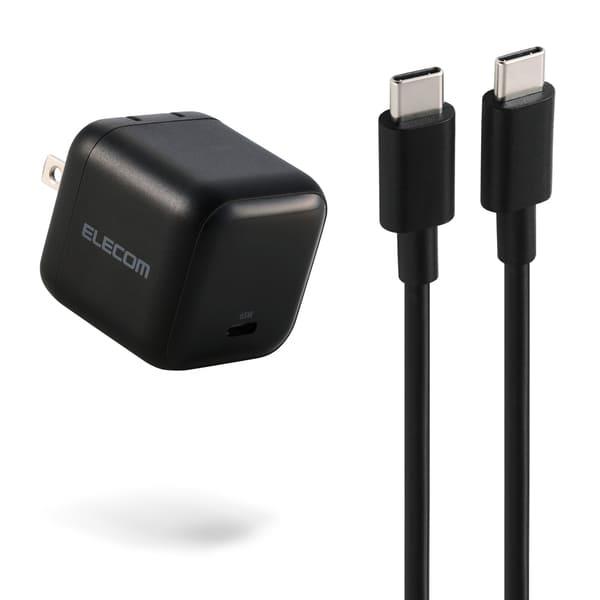ELECOM USB 充電器 65W PD PPS対応 1ポート USB-C GaN II コンパクト