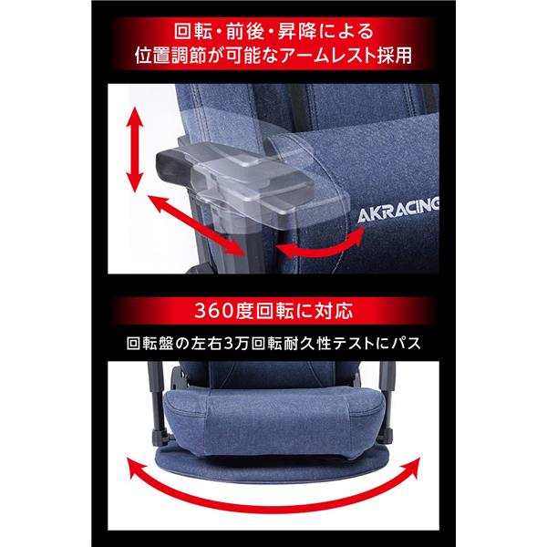 椅子 syakuyakusan AKRacing 座椅子 Denimシリーズ【Gyokuza Denim/座椅子