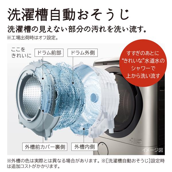 HITACHI BD-NX120HR-N ドラム式洗濯乾燥機 ビッグドラム[自動投入×AIお 