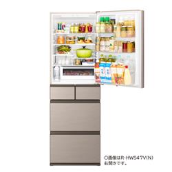 HITACHI 冷蔵庫［5ドア/右開き/470L/ライトゴールド］☆大型配送