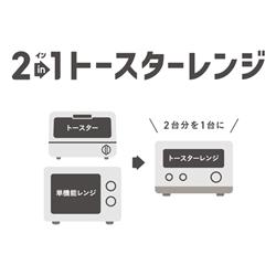 日立 トースターレンジ【2in1トースターレンジ】 MRT-F100-H