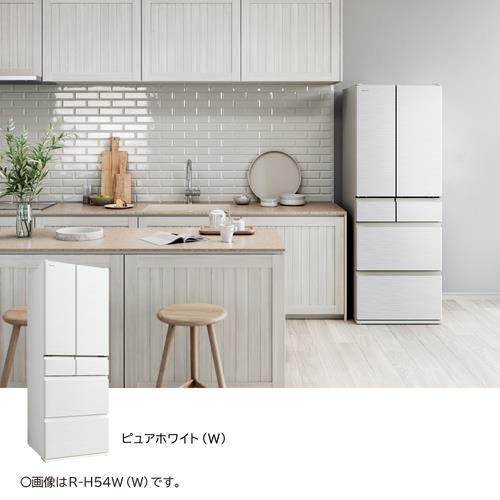 HITACHI R-H49W-W 冷蔵庫【6ドア/観音開き/485L/ピュアホワイト