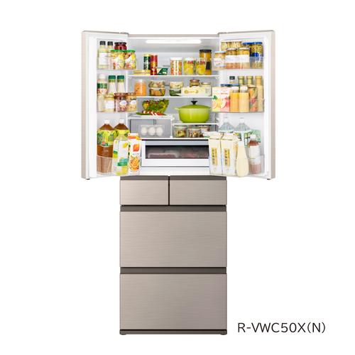 HITACHI 冷蔵庫【6ドア/観音開き/500L/ライトゴールド】 ☆大型配送