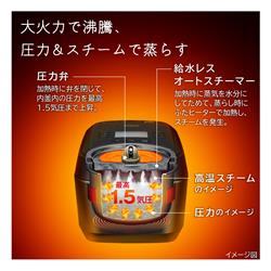 日立 圧力スチームIH炊飯器 ふっくら御前 5.5合 RZ-W100JM K RZ-W100JM