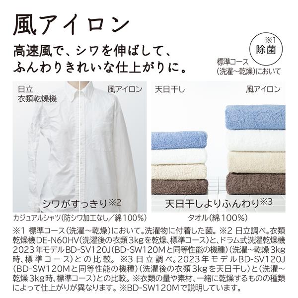 HITACHI ドラム式洗濯乾燥機 ビッグドラム 【右開き/洗濯12kg/乾燥6kg