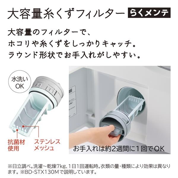 保証3カ月　HITACHI ドラム式洗濯機　ドアリングベース新品　完全分解洗浄済み　送料取り付け無料 HITACHI ドラム式洗濯乾燥機 ビッグドラム 【左開き/洗濯13kg/乾燥7kg