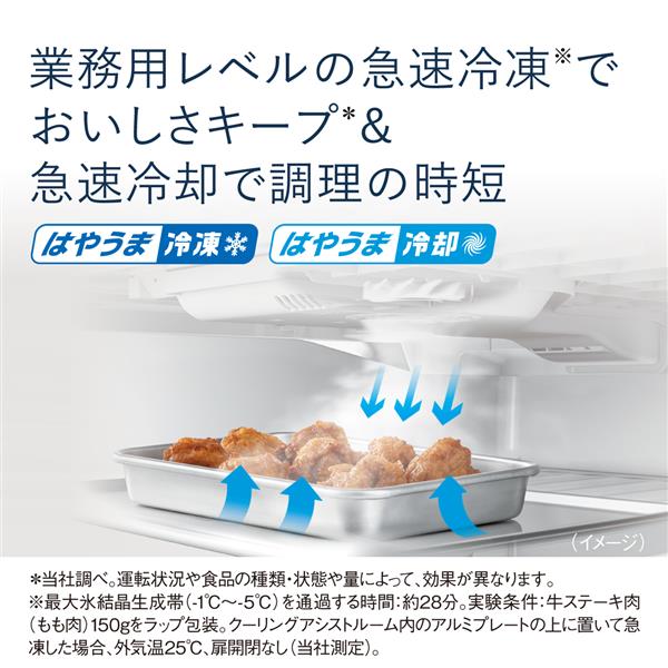 Panasonic NR-F519MEX-S 冷蔵庫 6ドア/観音開き/513L/ステンレスシルバー☆大型配送対象商品 | ノジマオンライン