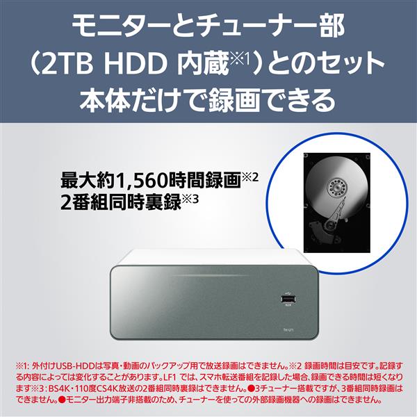 Panasonic TH-43LF1L 4Kレイアウトフリーテレビ VIERA(ビエラ)【43V型 