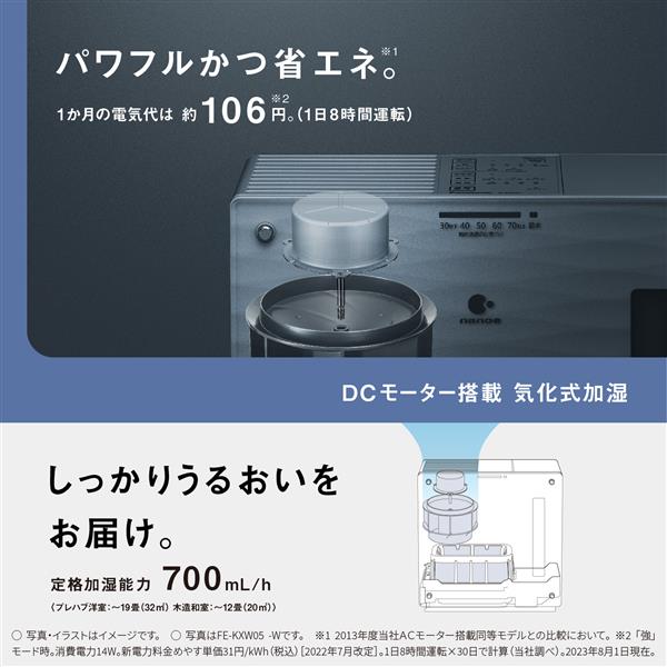 Panasonic加湿器(19畳)新品【FE-KXW07】2023年9月発売最新